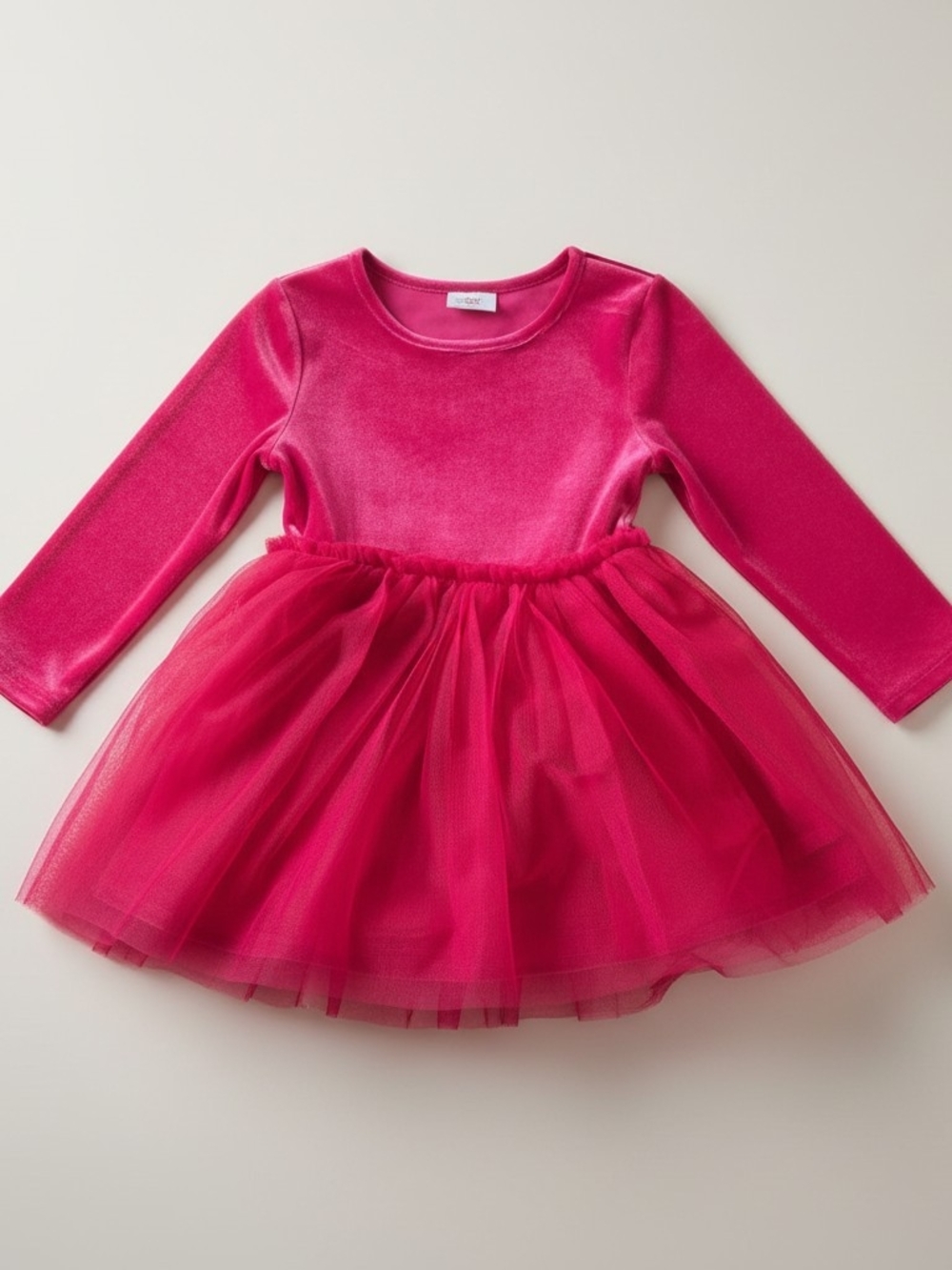 wonder nation Hot Pink Velvet & Tulle Party Dress 5T